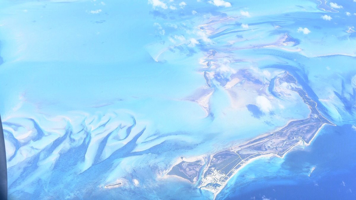 View of the Bahamas from the air