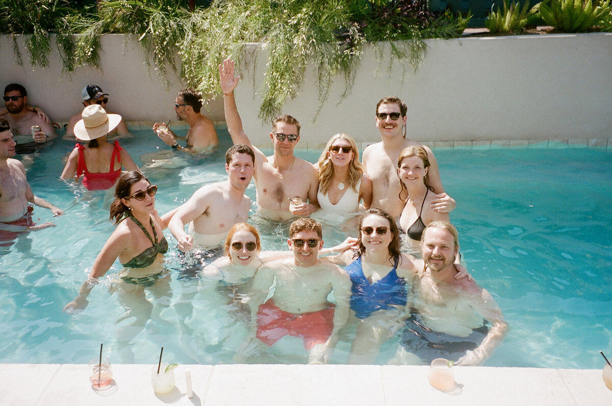 Caroline + Matt - Welcome Pool Party at The Chloe - Luxury Wedding Planner - Michelle Norwood Events