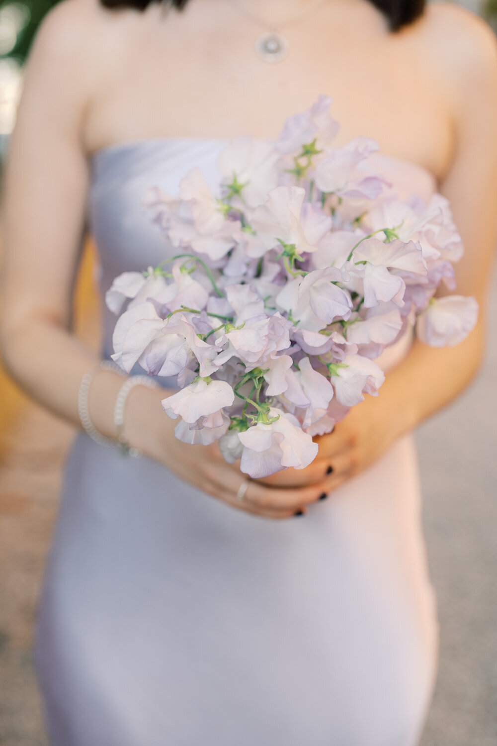 Lavender purple bridesmaid wedding bouquet