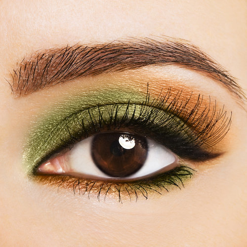 green and copper eyes