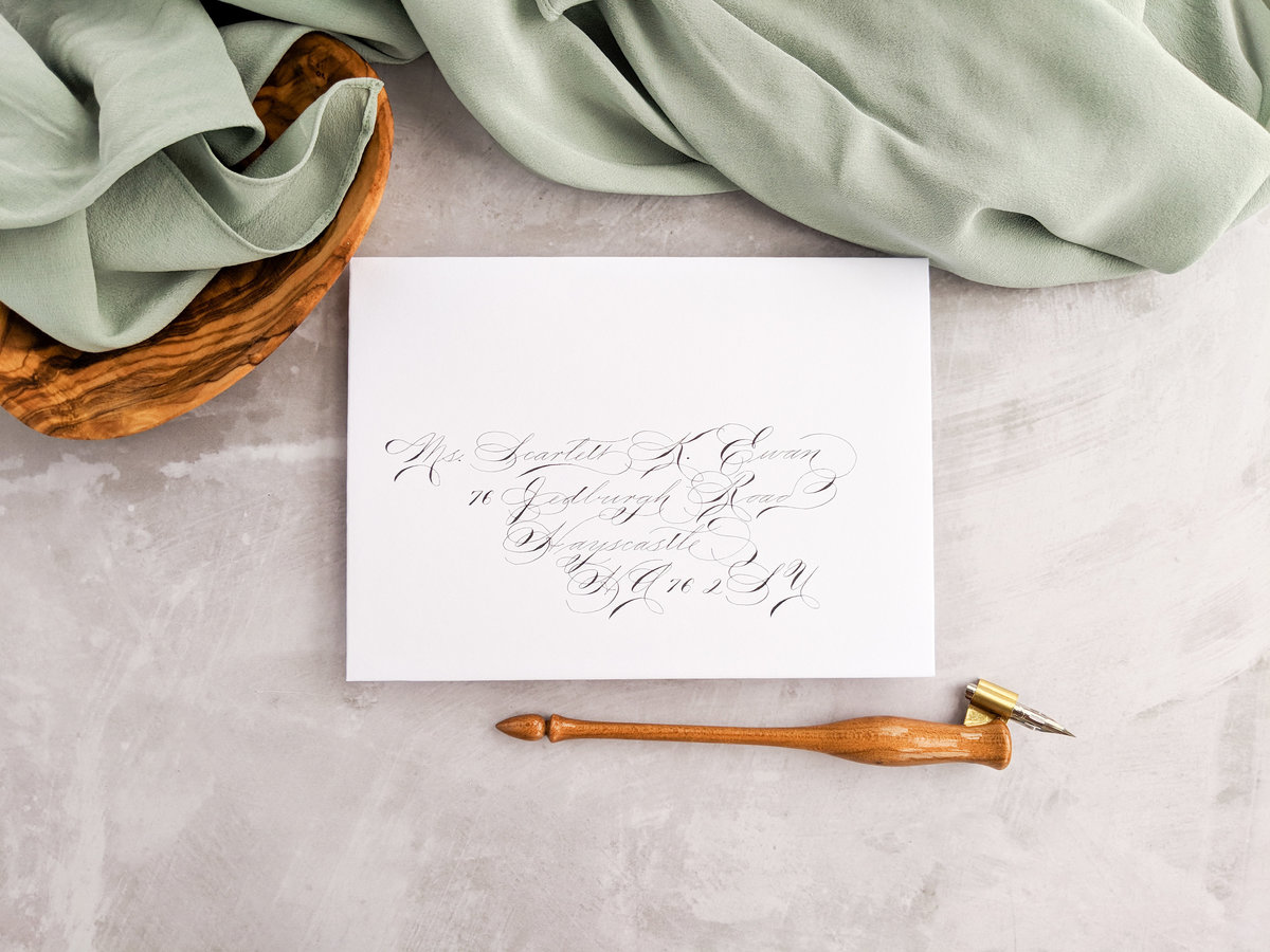 Spencerian envelope calligraphy