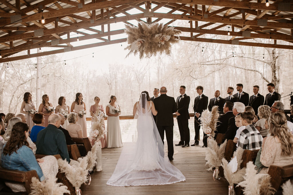 outdoor wedding ceremony at Koury Farms wedding venue in North Georgia