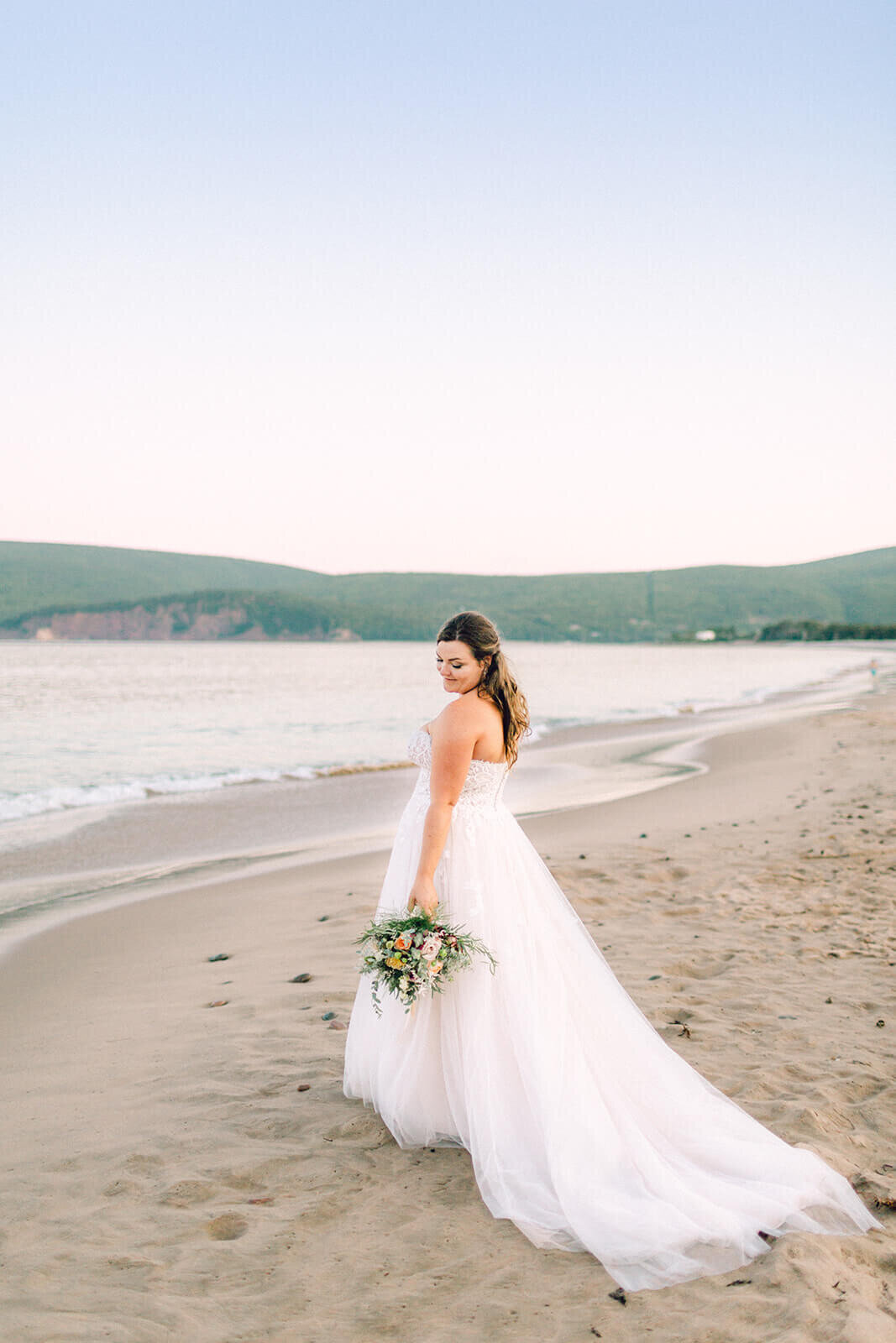 Bride-on-the-beach-wedding-day-Cape-Breton