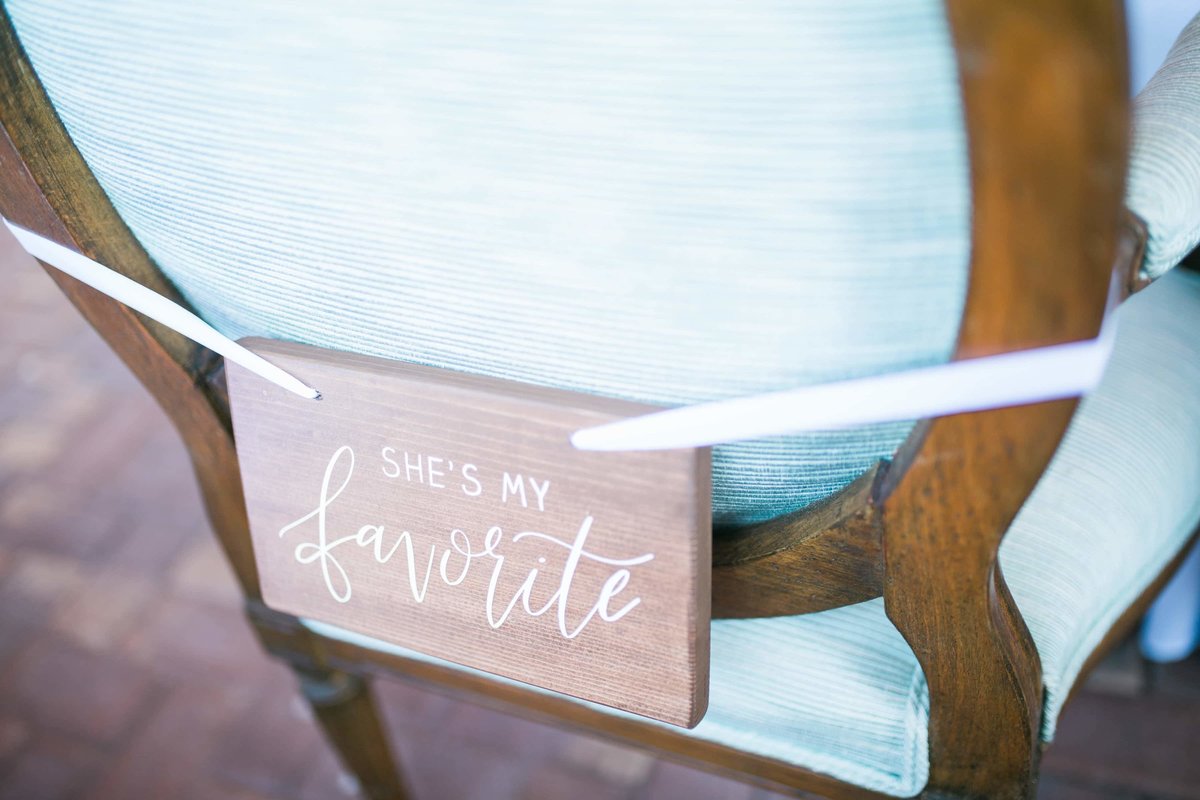 wedding sign chair sign calligraphy-1