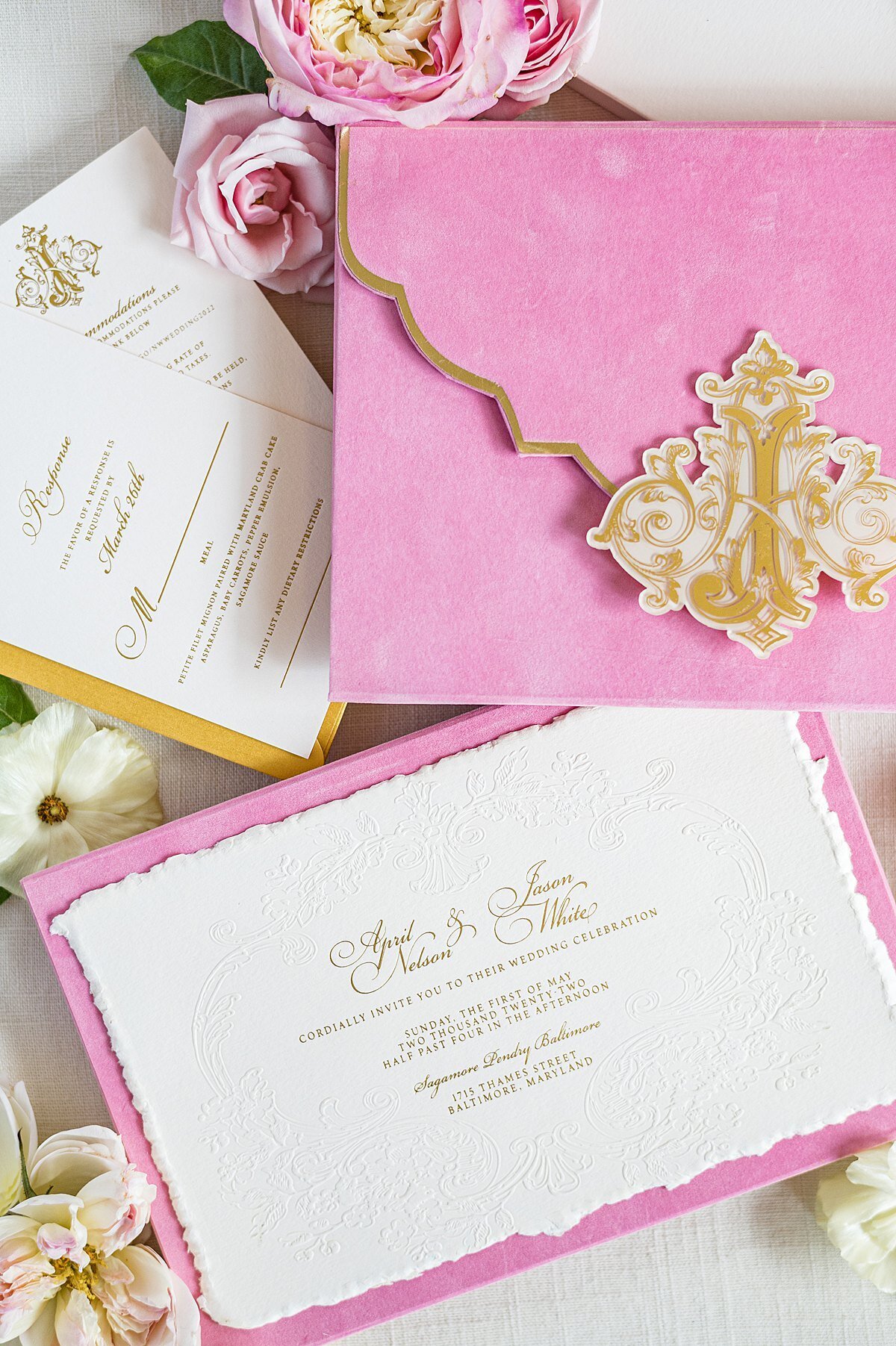 pink-yellow-wedding-invitation
