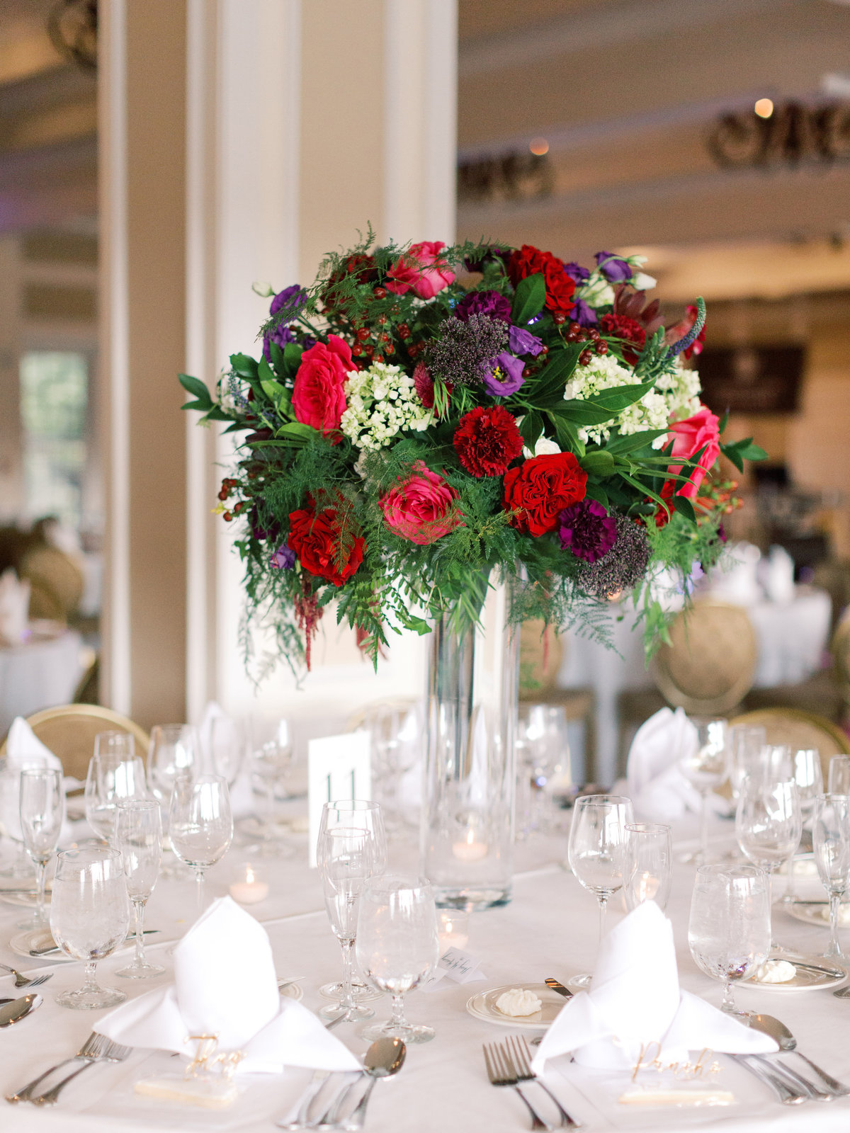 Jewel tone wedding at the Country Club of Fairfax