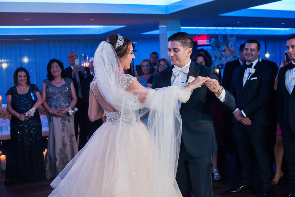 Bride and groom's first dance at Harbor Club at Prime