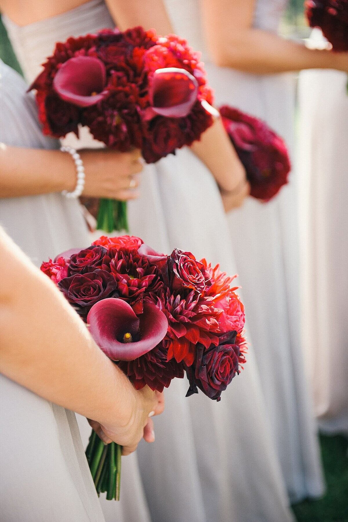 bridesmaids flowers during wedding martis camp