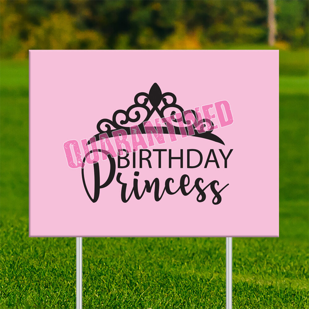 pink birthday sign