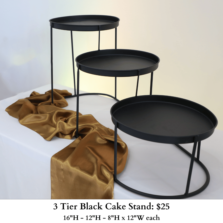 3 Tier Black Cake Stand-962