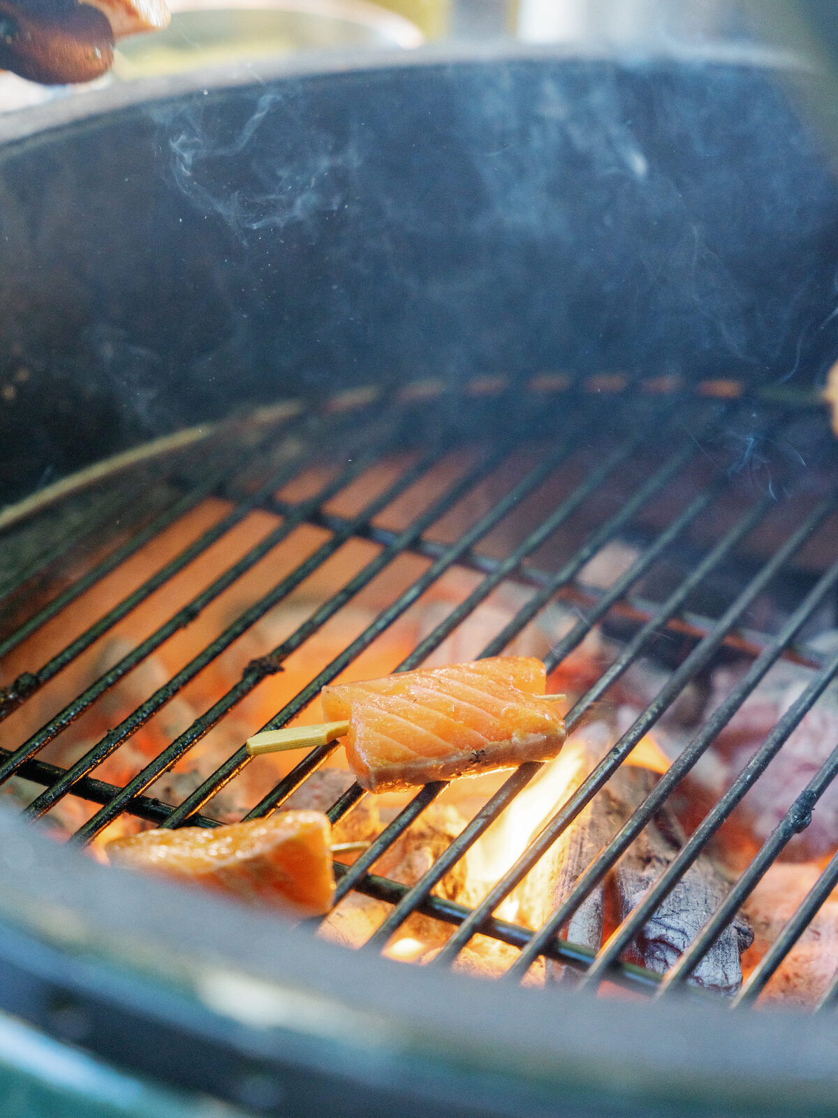 Grilled-salmon-skewers