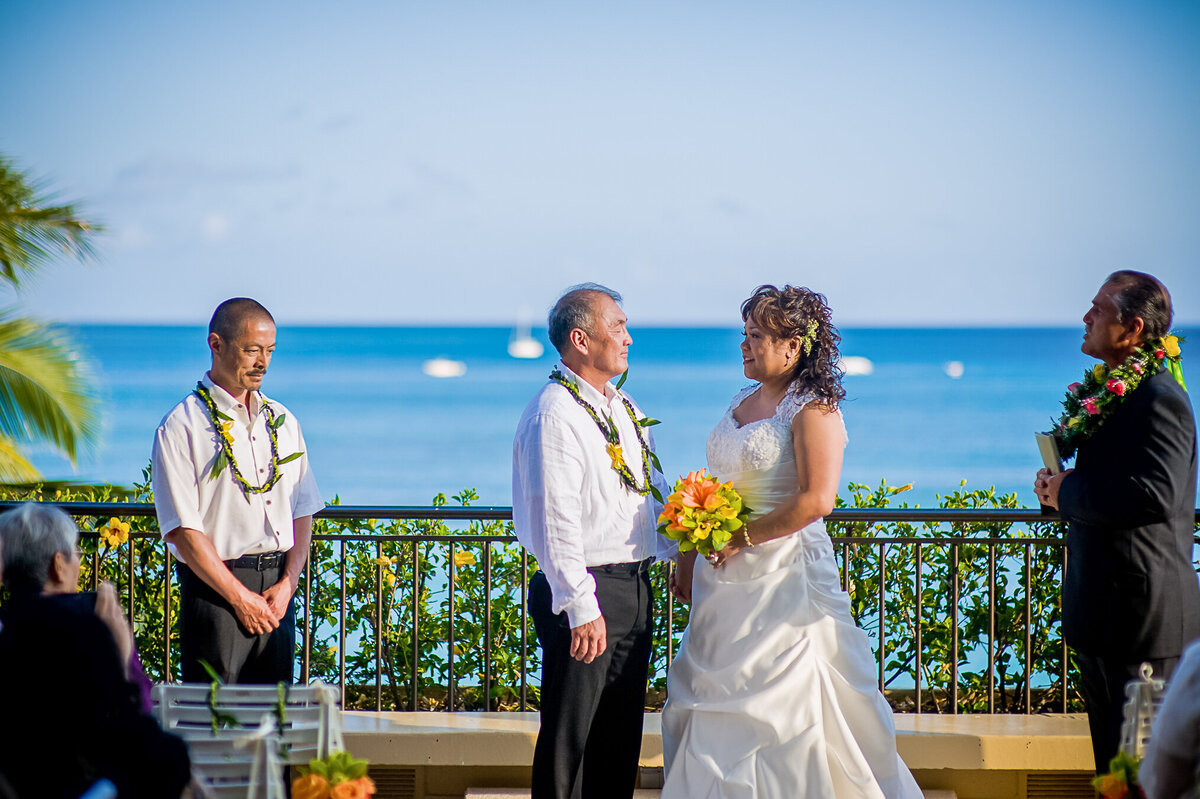 A Wedding Takes Place at the Sheraton Waikiki