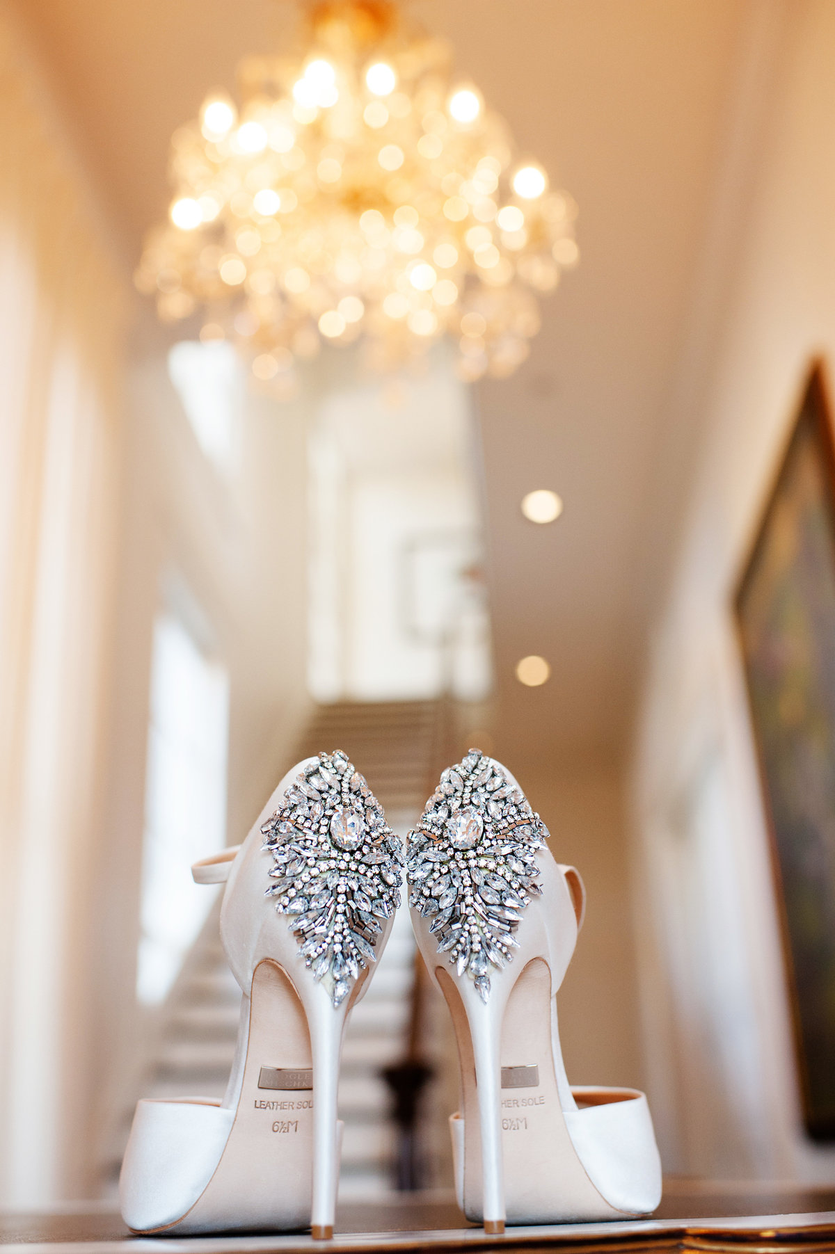 Badgley Mischka sparkly bridal shoes