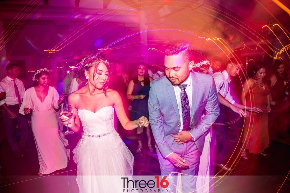 Bride and Groom dance the night away at their reception