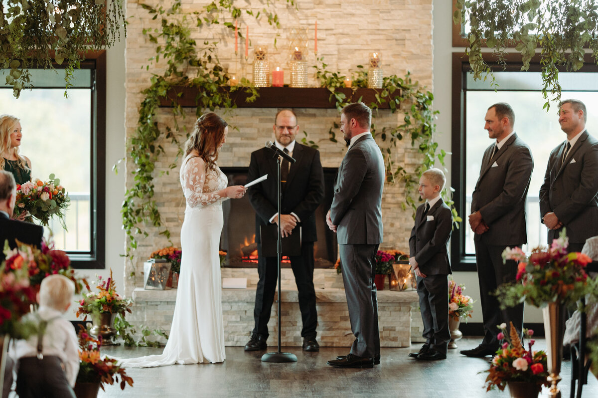 Indoor Wedding Ceremony | Red Wing, Minnesota