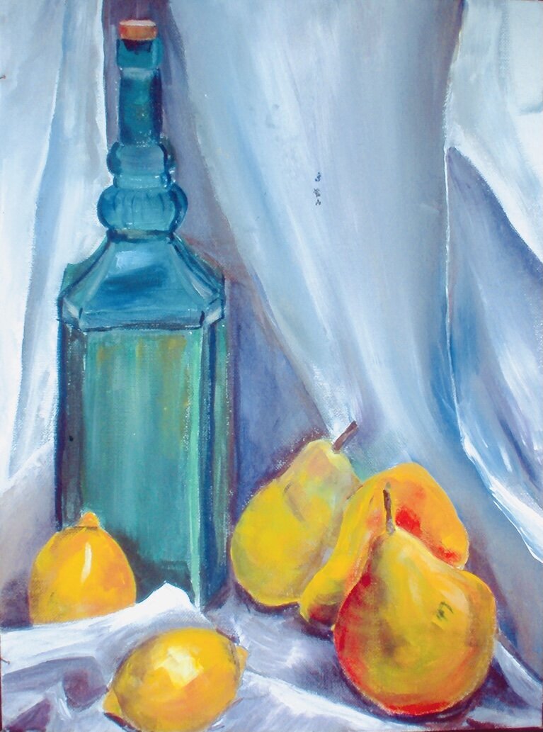 Vase and pears