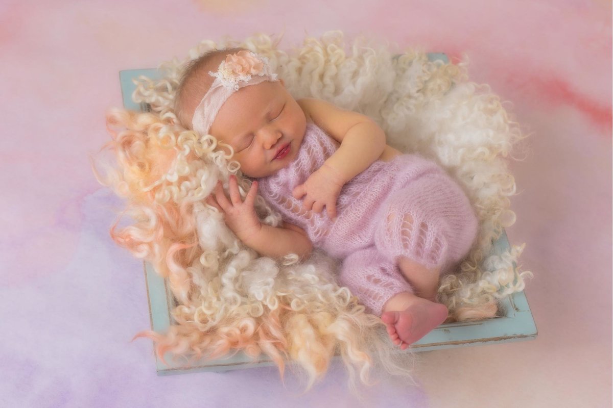 Baby girl in newborn photos