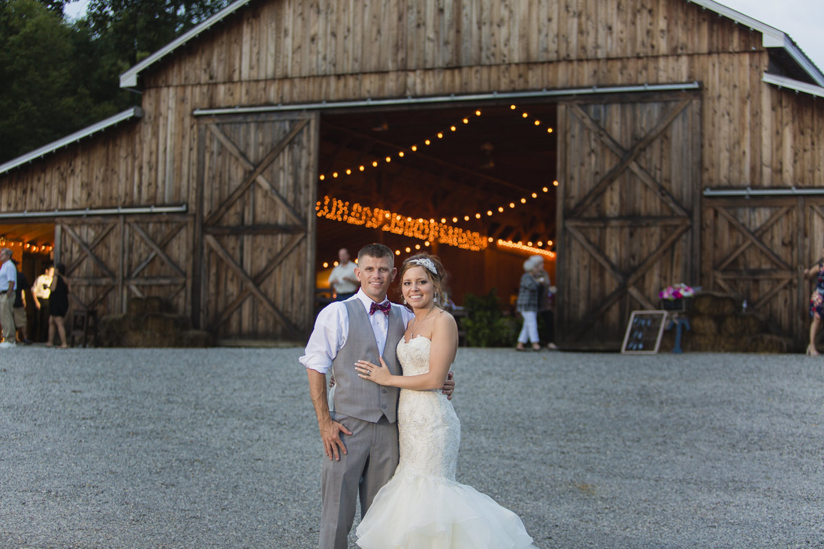 Bud and Kristen have a wedding at the Grove City College Chapel and have their reception at a Barn on Lake Latonka.