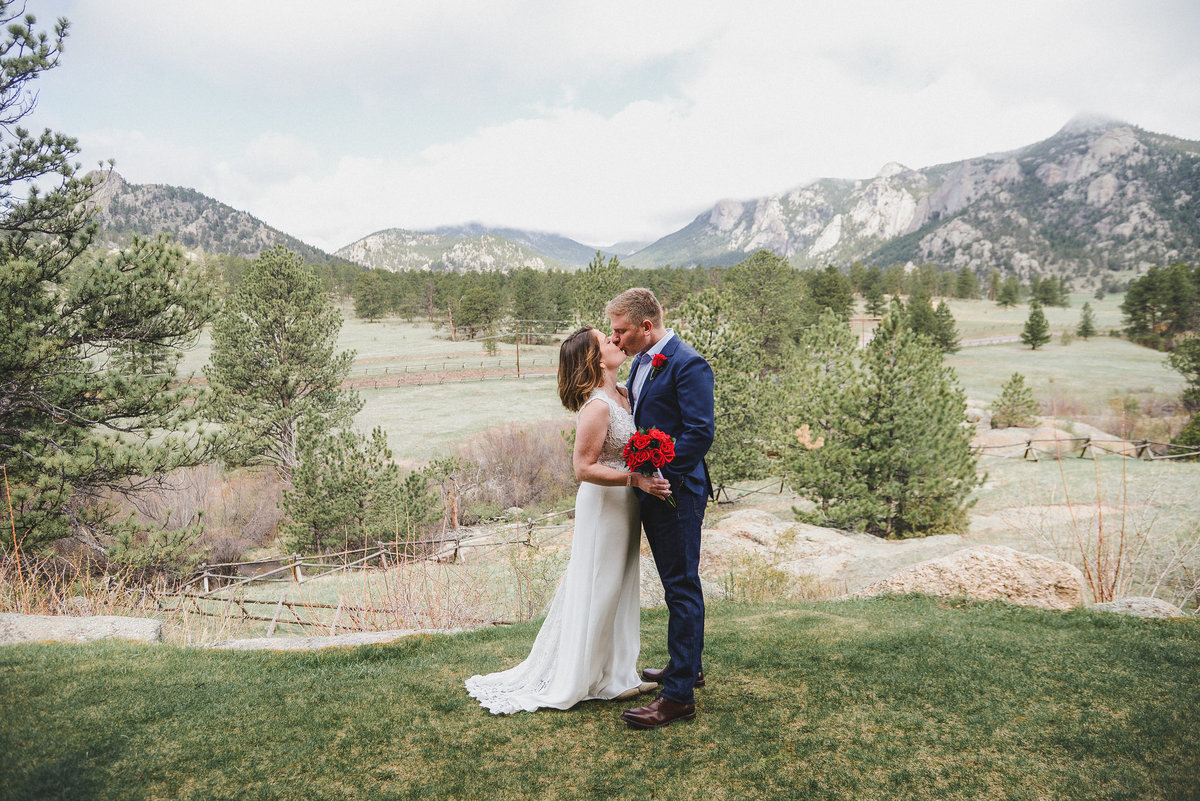 rocky mountains view wedding photography