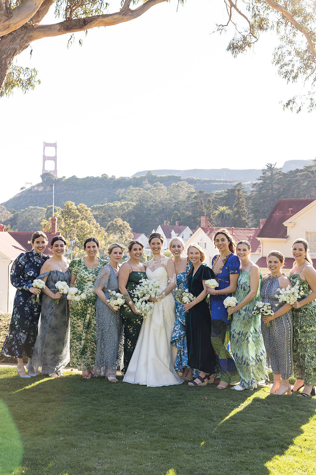 Cavallo Point wedding bridal party