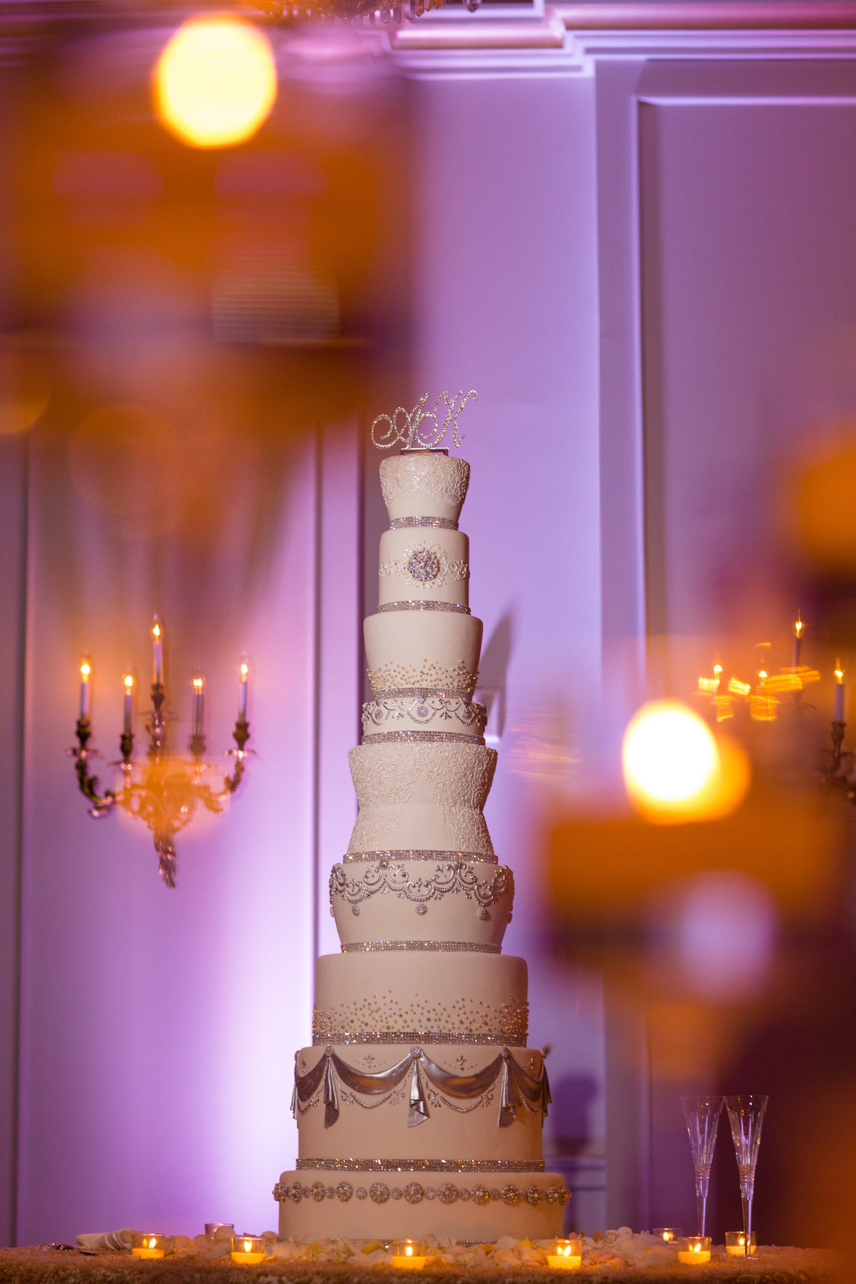 tall wedding cake