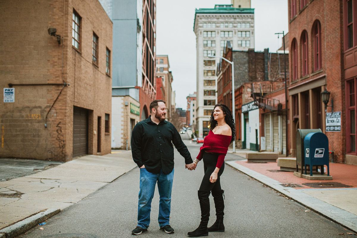Downtown Pgh Engagement Photographer-2