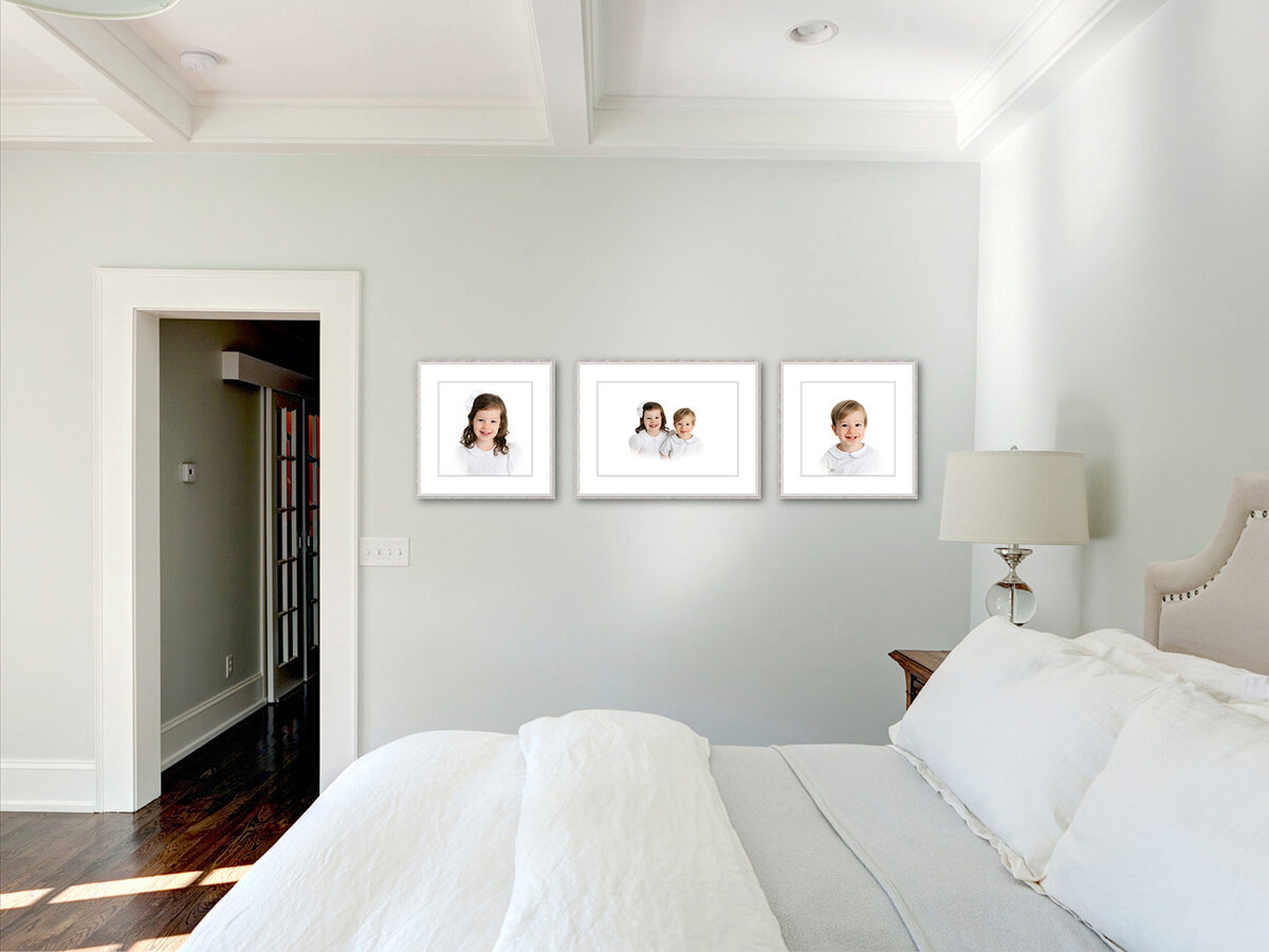 master bedroom heirloom frames for siblings