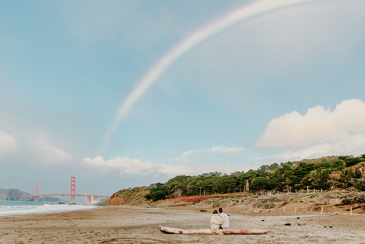 Golden Gate Rainbow Engagement Session - Marie Monforte