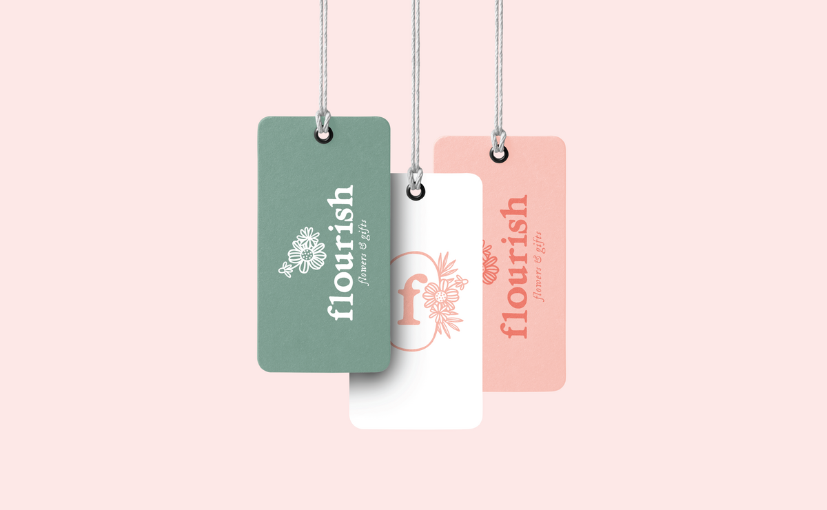 Flourish Flowers & Gifts hang tags