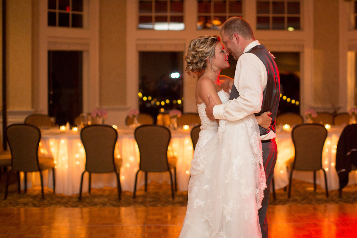 a semi private dance for the bride and groom on their wedding day