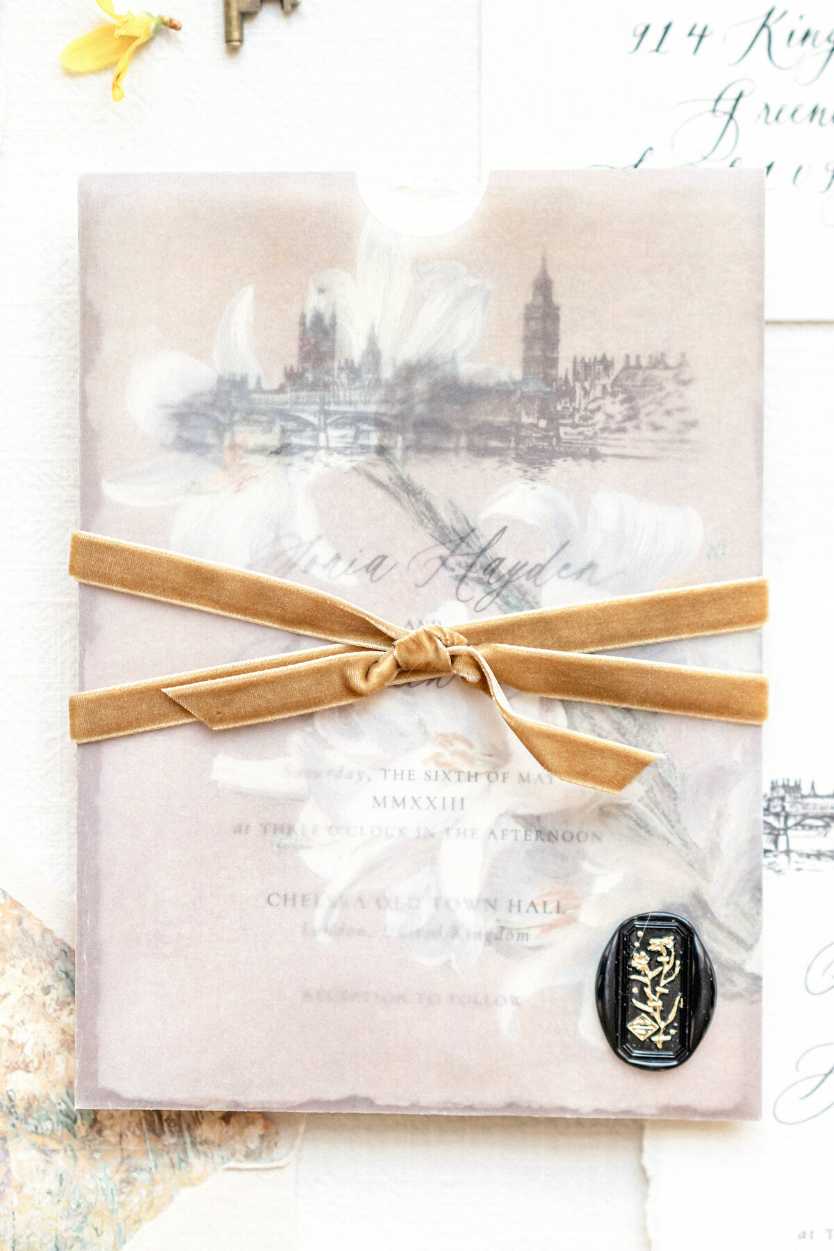 01 London_wedding_elopement_invitation_flatlay_yellow_gold_victoria_amrose (8)