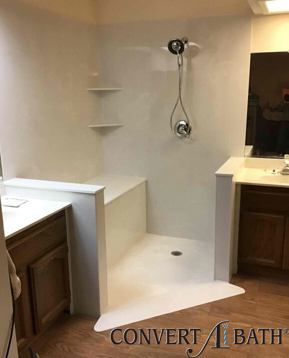 corner tub to shower 2