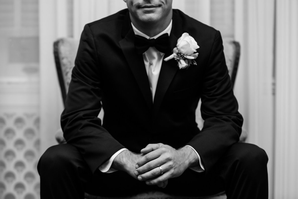 TFWC mansion wedding photographer groom classy black white formal 2312 San Gabriel St, Austin, TX 78705