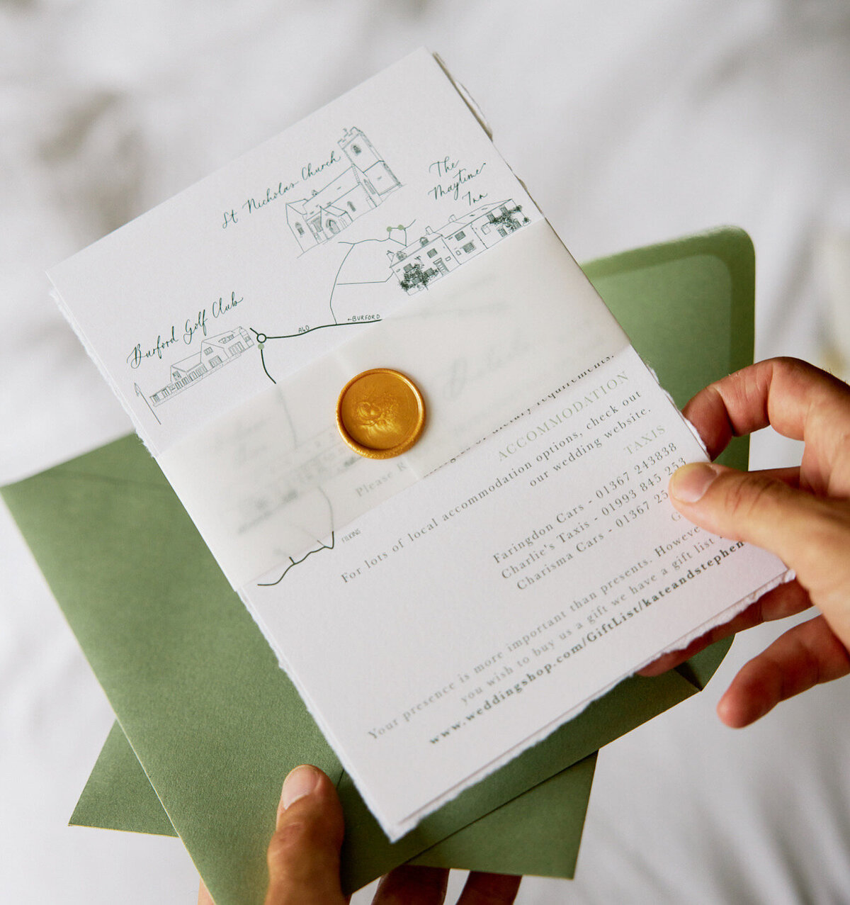 Georgia Eleanor Design Bespoke Map Wedding invitations
