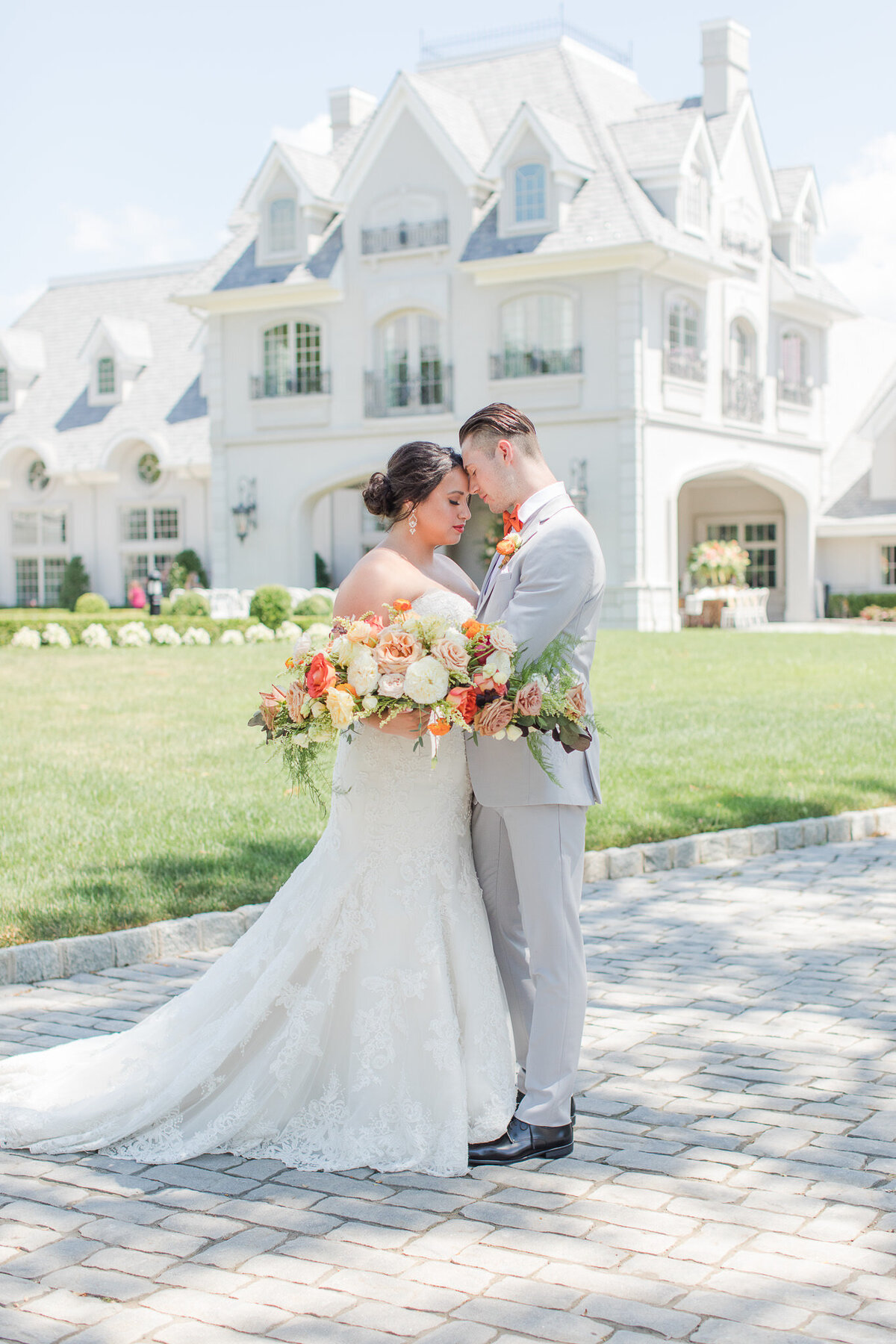 Orange_Inspired_Wedding_Palette_in_the_front_of_Park_Chateau_Estate_and_Gardens_in_East_Brunswick-7