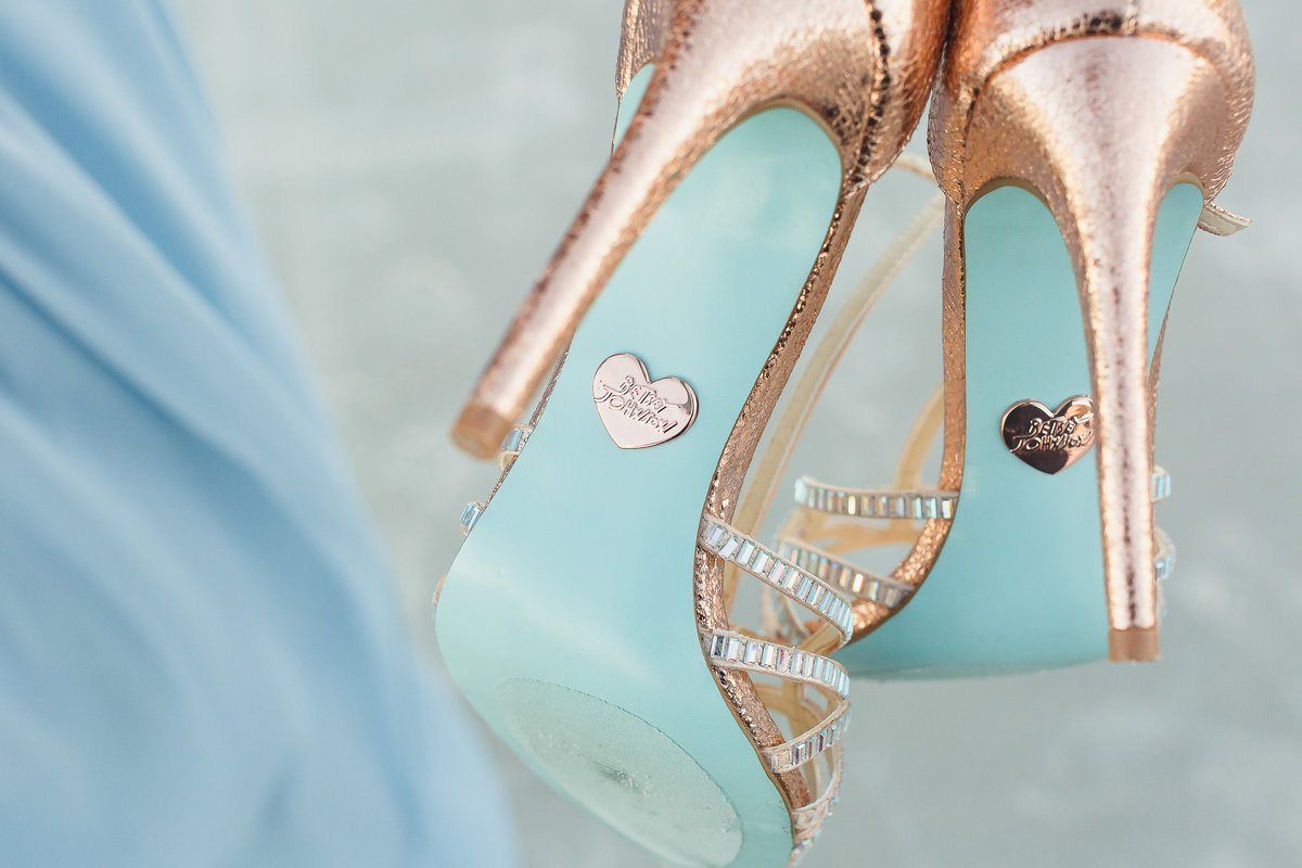 Close Up of the Bottom of the Bride’s Shoes at One Ocean Wedding in Jacksonville Beach