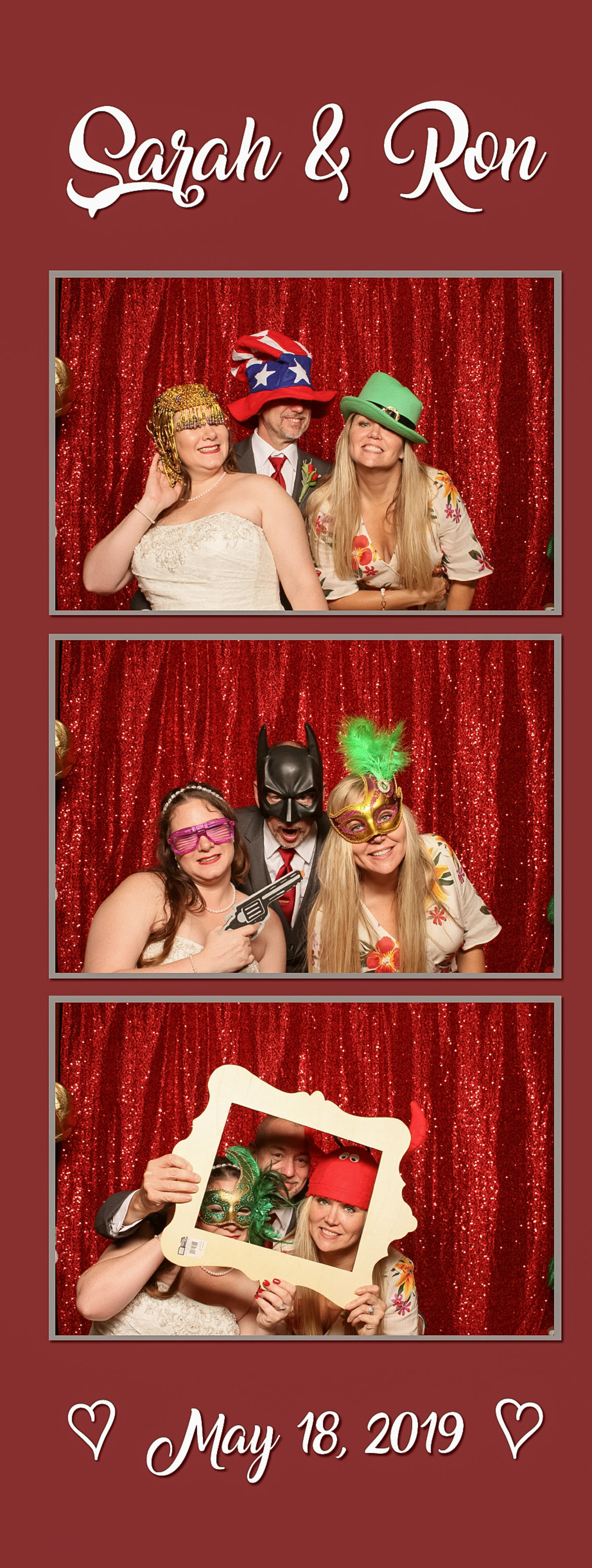 Photo Booth rental for Sarah and Ron Oaks' wedding reception at Five Rivers Delta Center in Spanish Fort, Alabama.