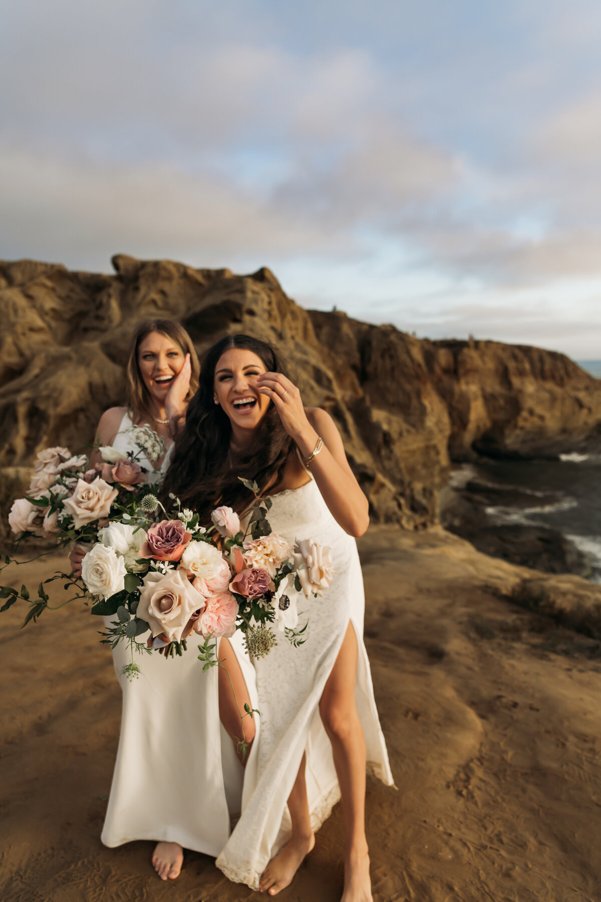 cliffside coastal elopement photos