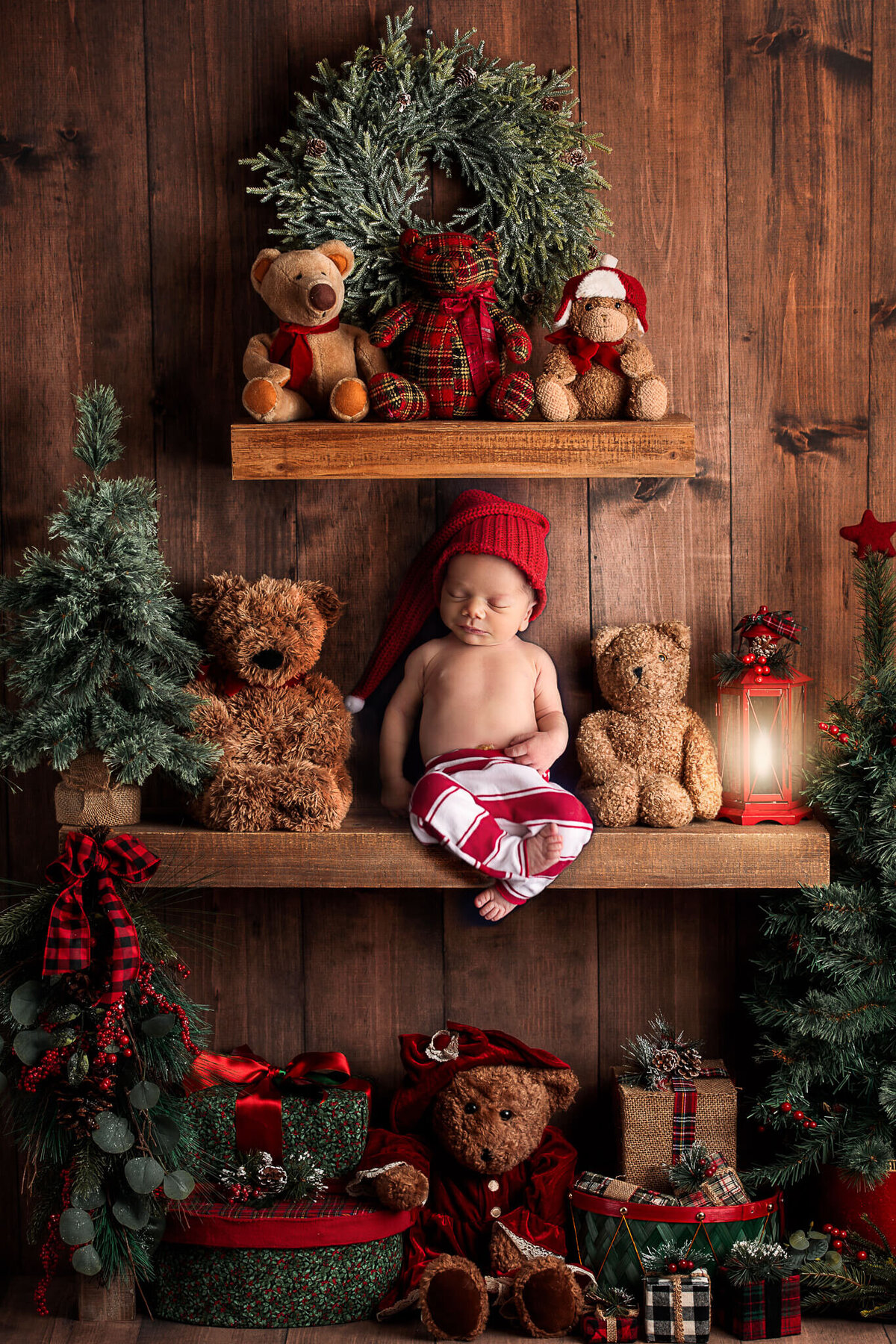 akron newborn baby in elf on she shelf composite.