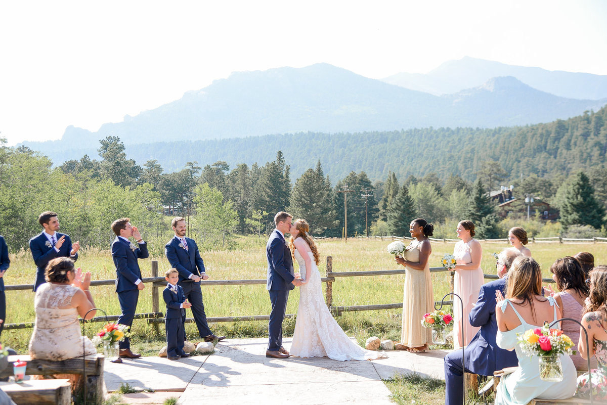 you may kiss the bride photograph overlooking estes park