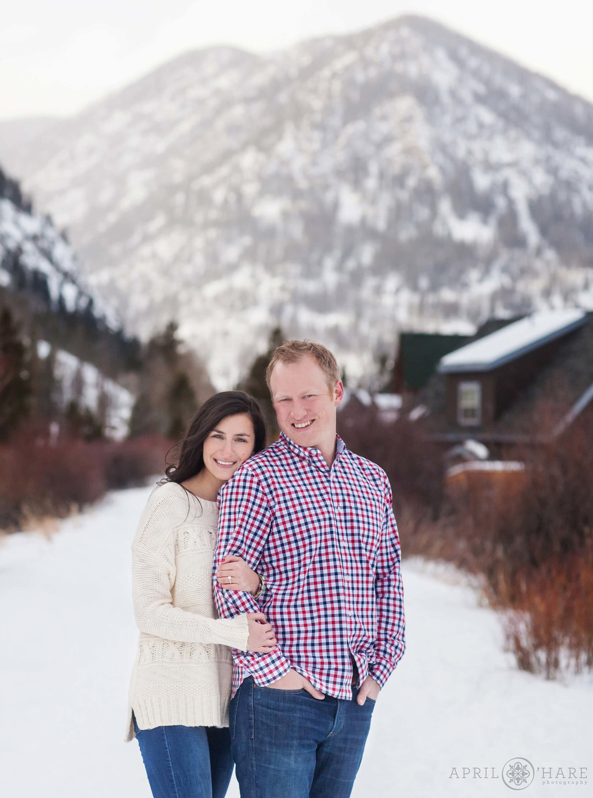 Frisco Colorado Winter Snowy Engagement Photography
