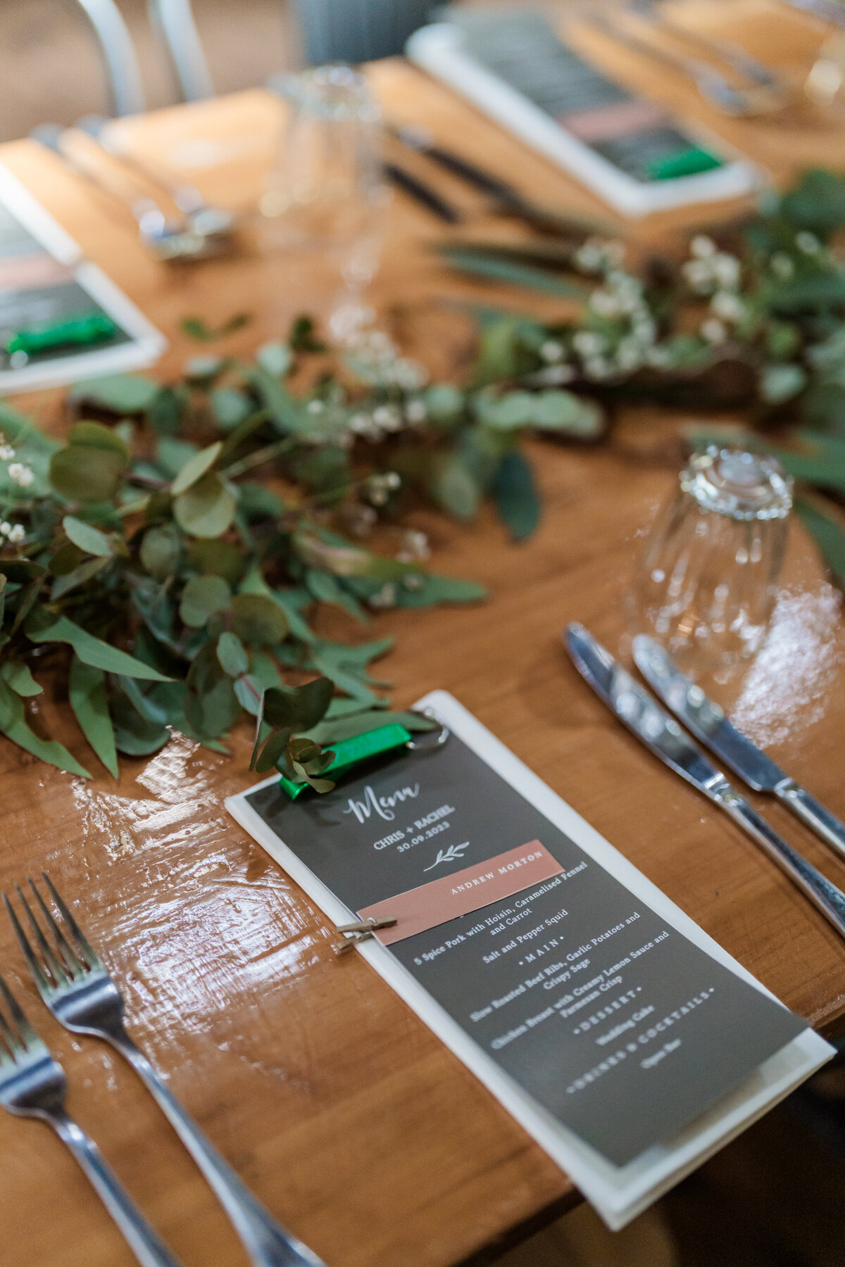 Rustic wedding decor at the stable