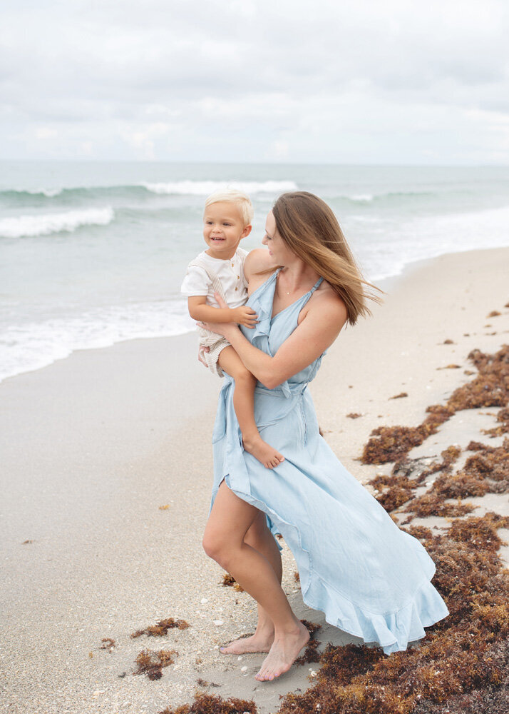 Family session located at the beach