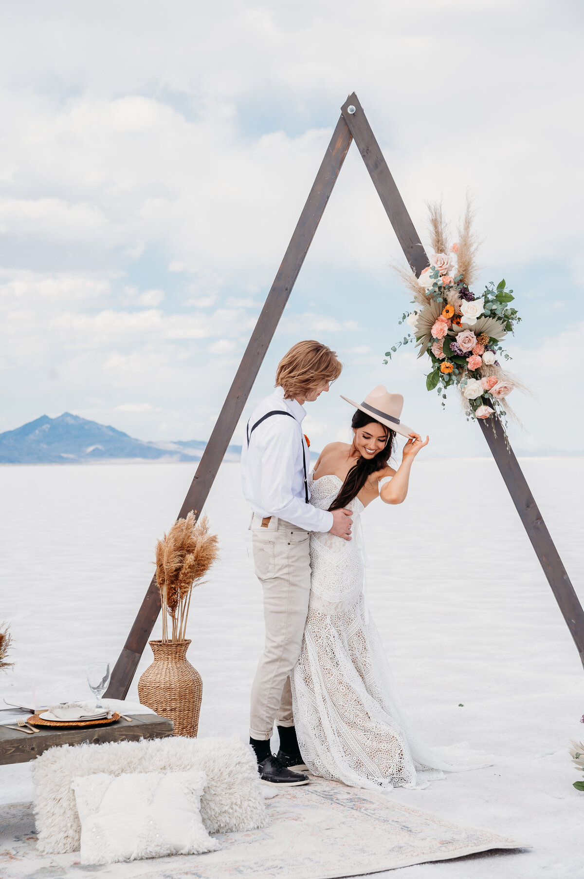 Utah Bonneville Salt Flats Elopement and Wedding Photographer