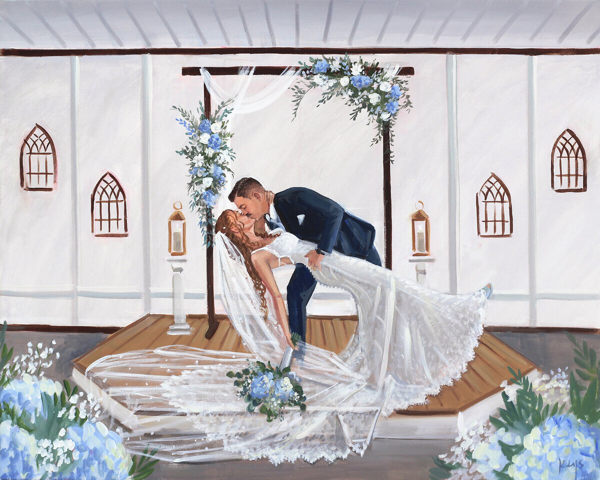 ceremony painting of kiss
