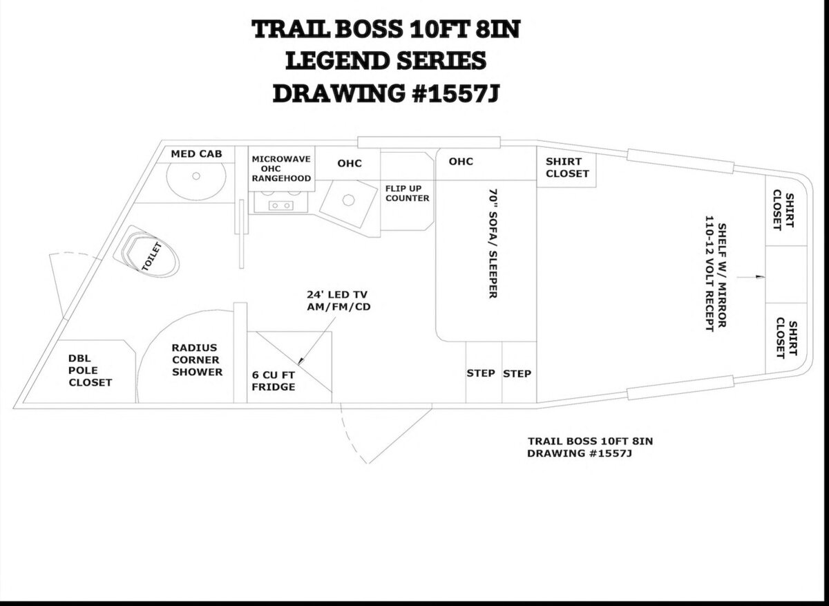 Legend Series trailer floor plan