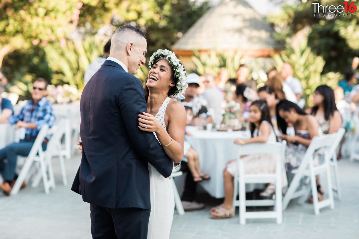 Sharing a laugh during the first dance