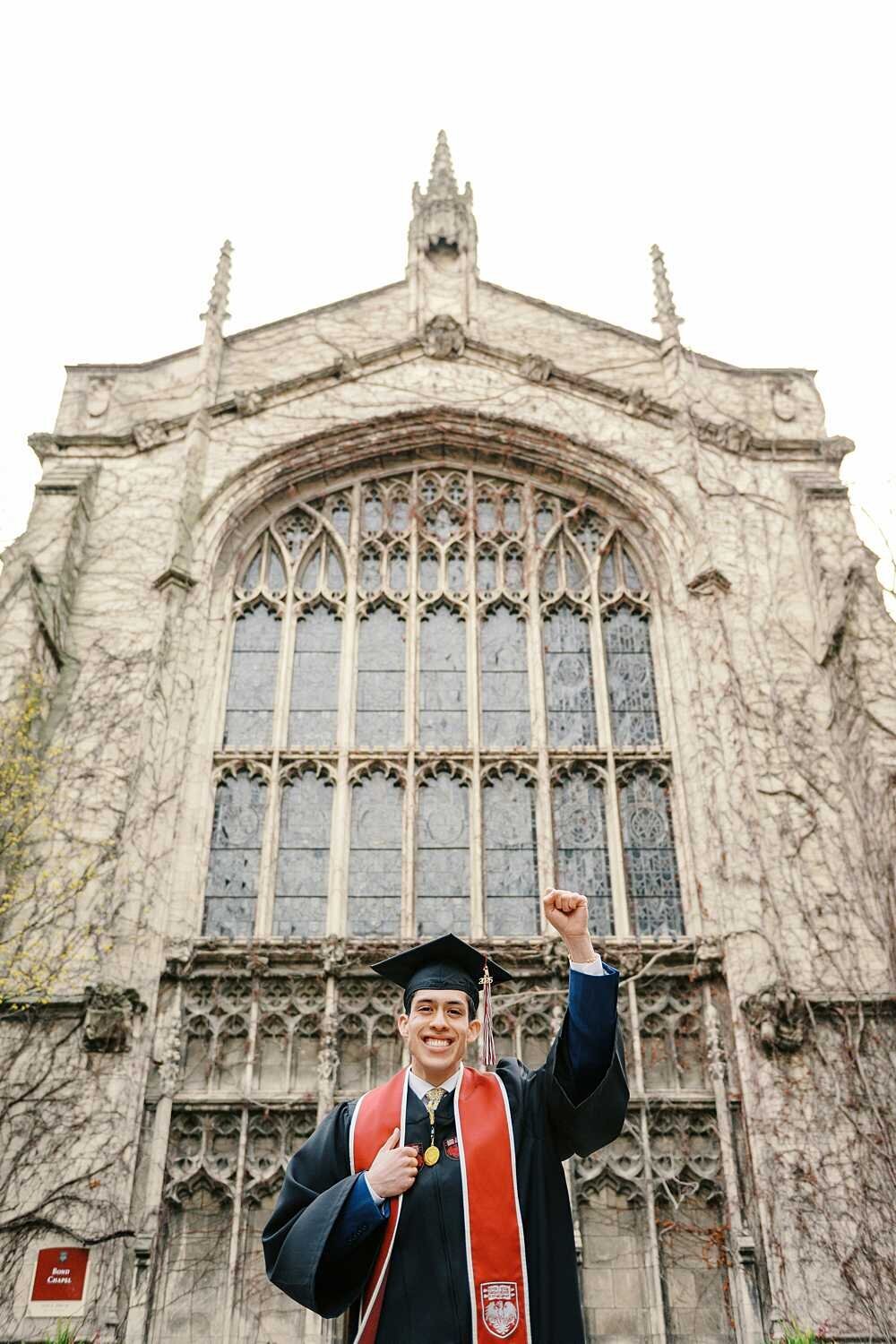 Graduating senior guy photos at the University of Chicago
