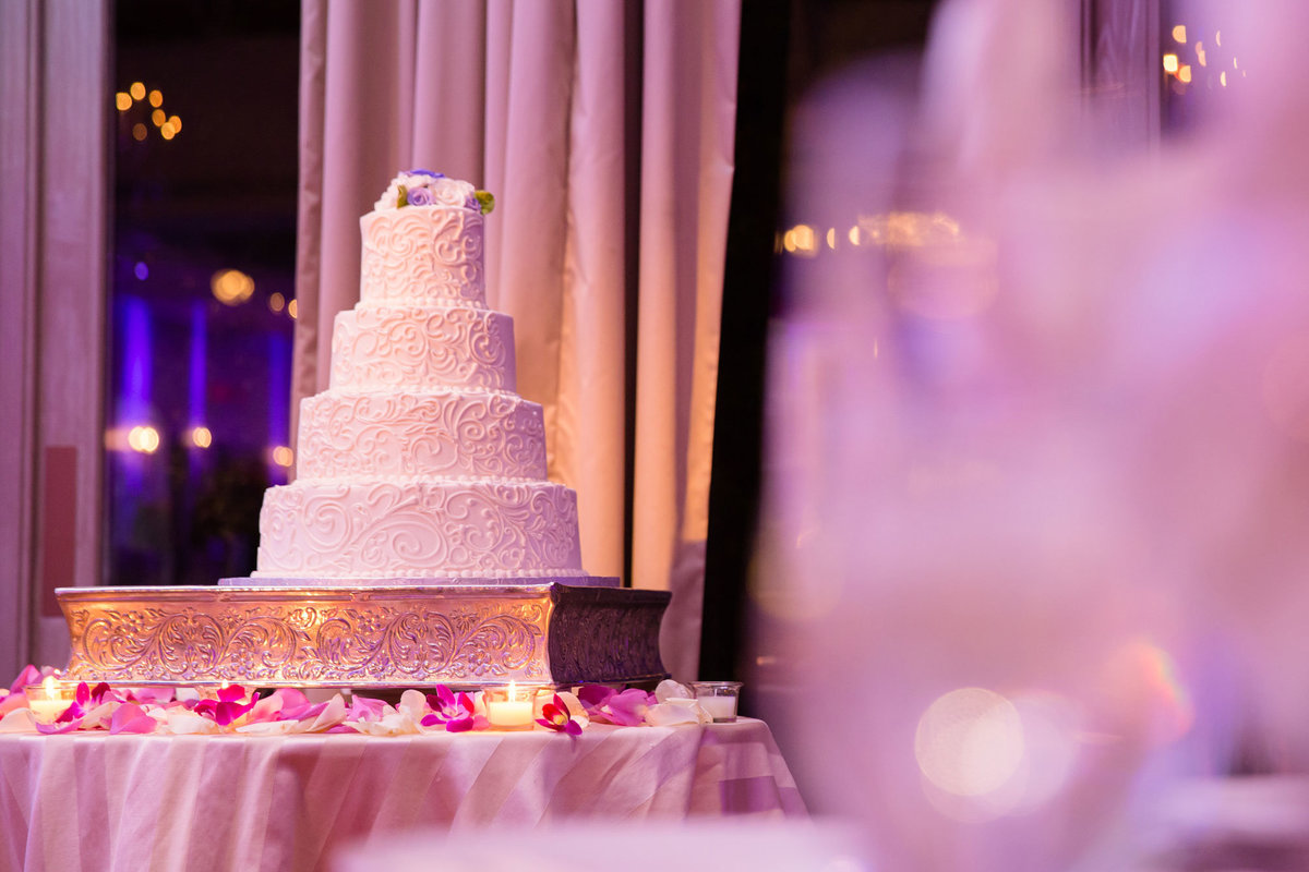 White wedding cake at The Somerley