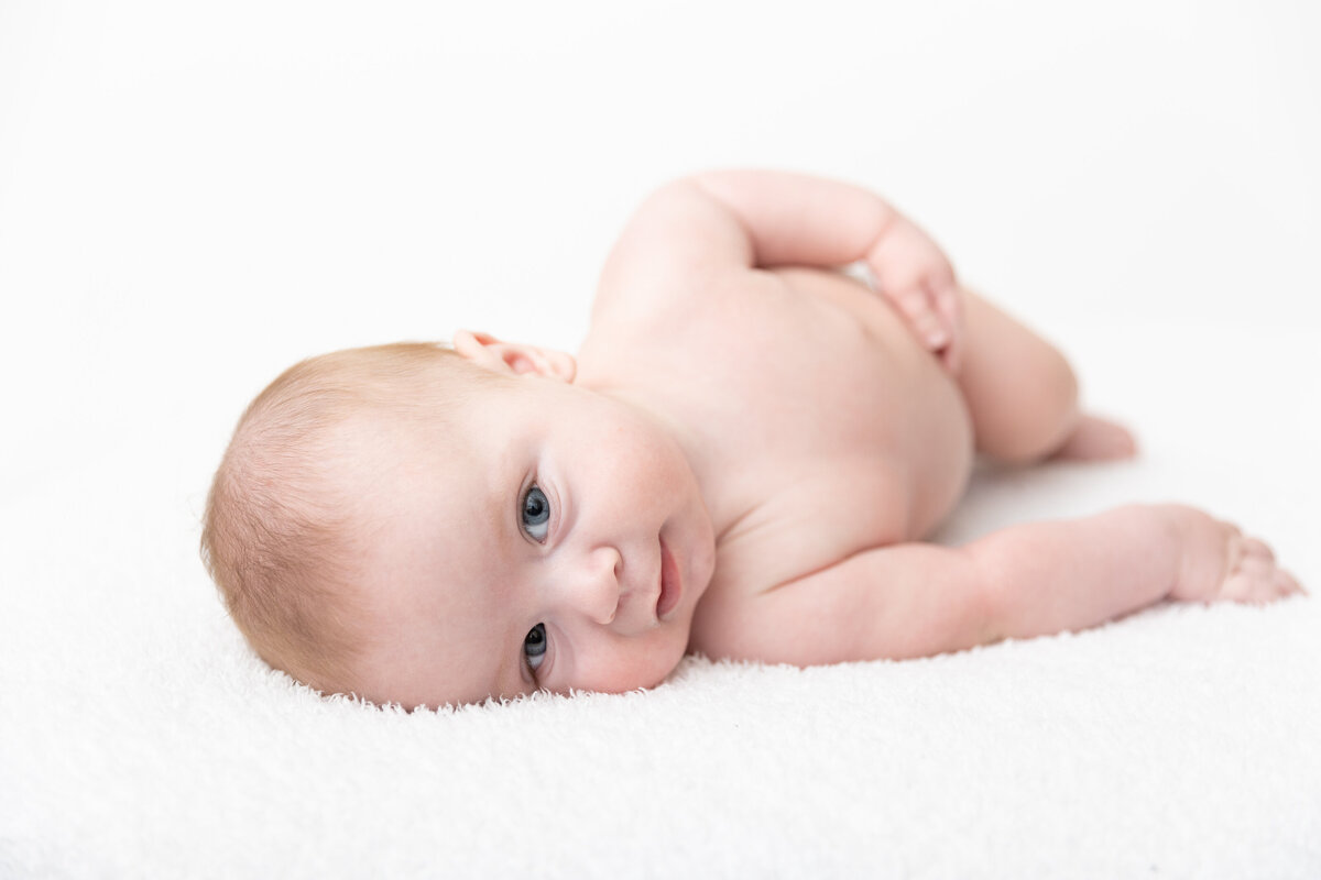 Photo of a baby in a studio